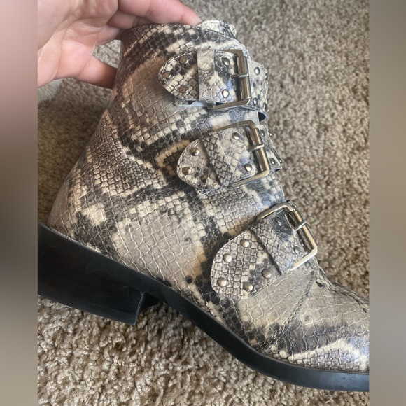 Steven New York Snake Skin Ankle Boots - Picture 7 of 8
